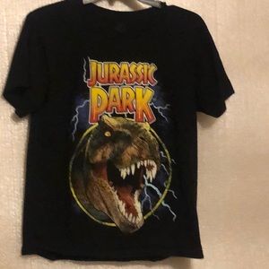 Boys size large Black Jurassic Park Tyrannosaurus rex t-shirt